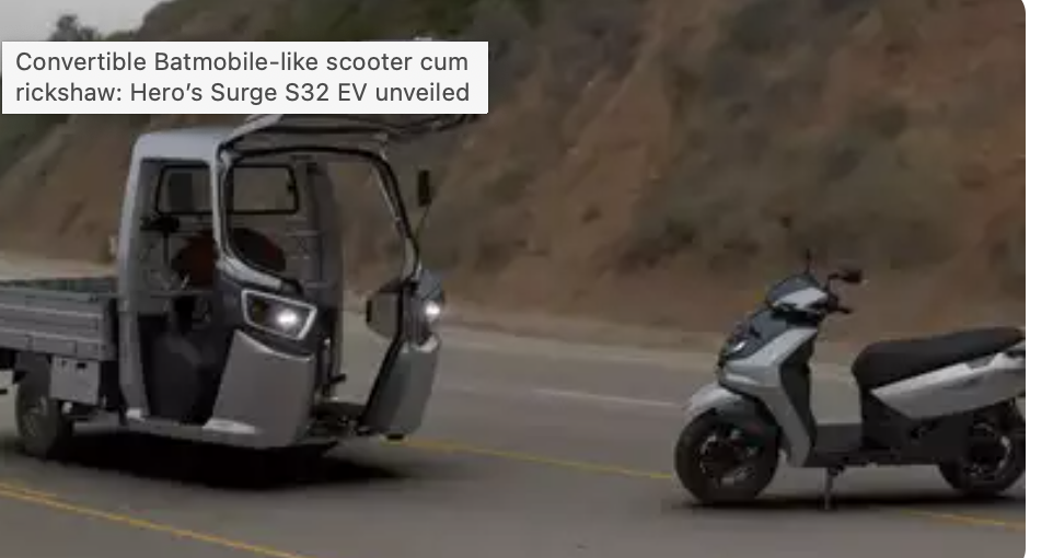 Transformer scooter cum rickshaw
