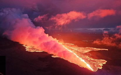 Volcano erupts in Iceland