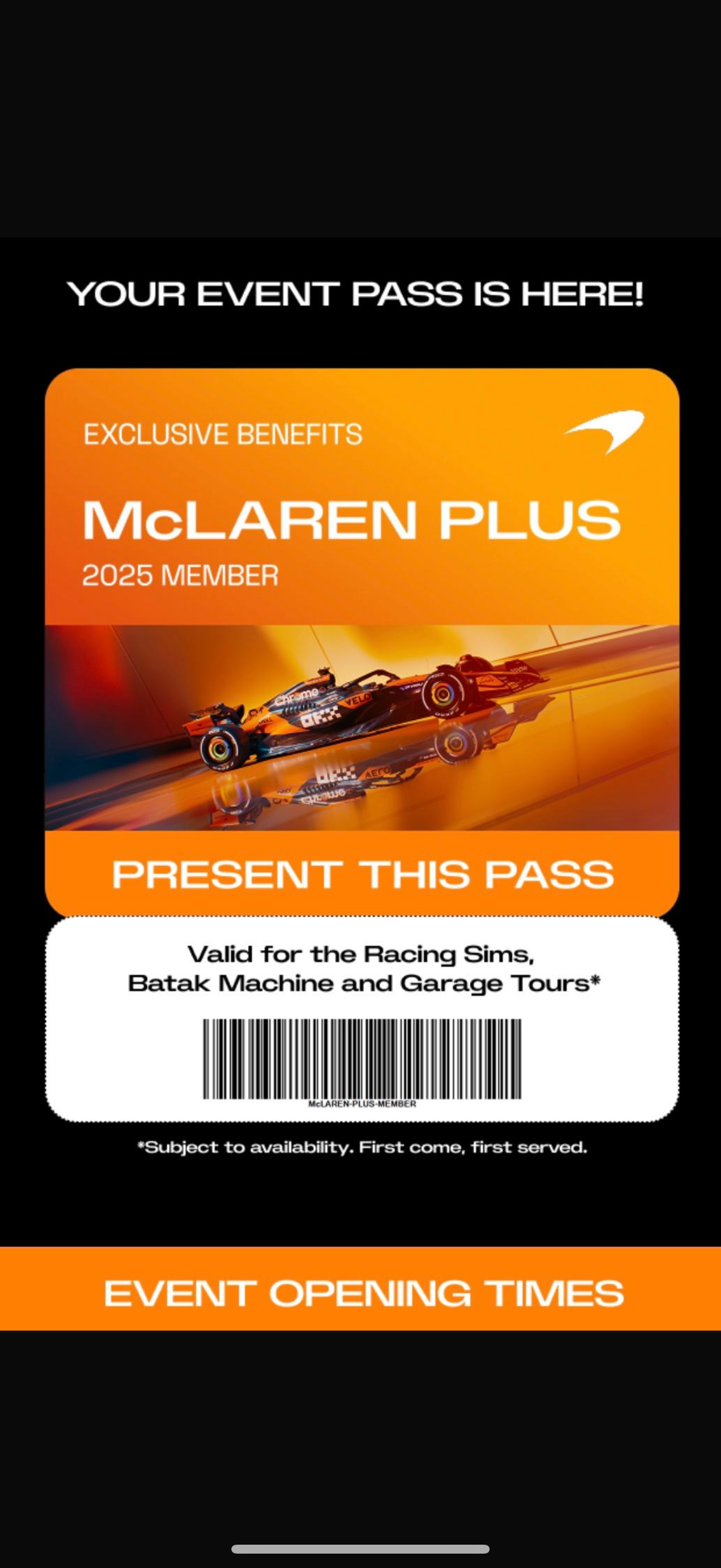 McLREN RACING  LIVE IN LONDON