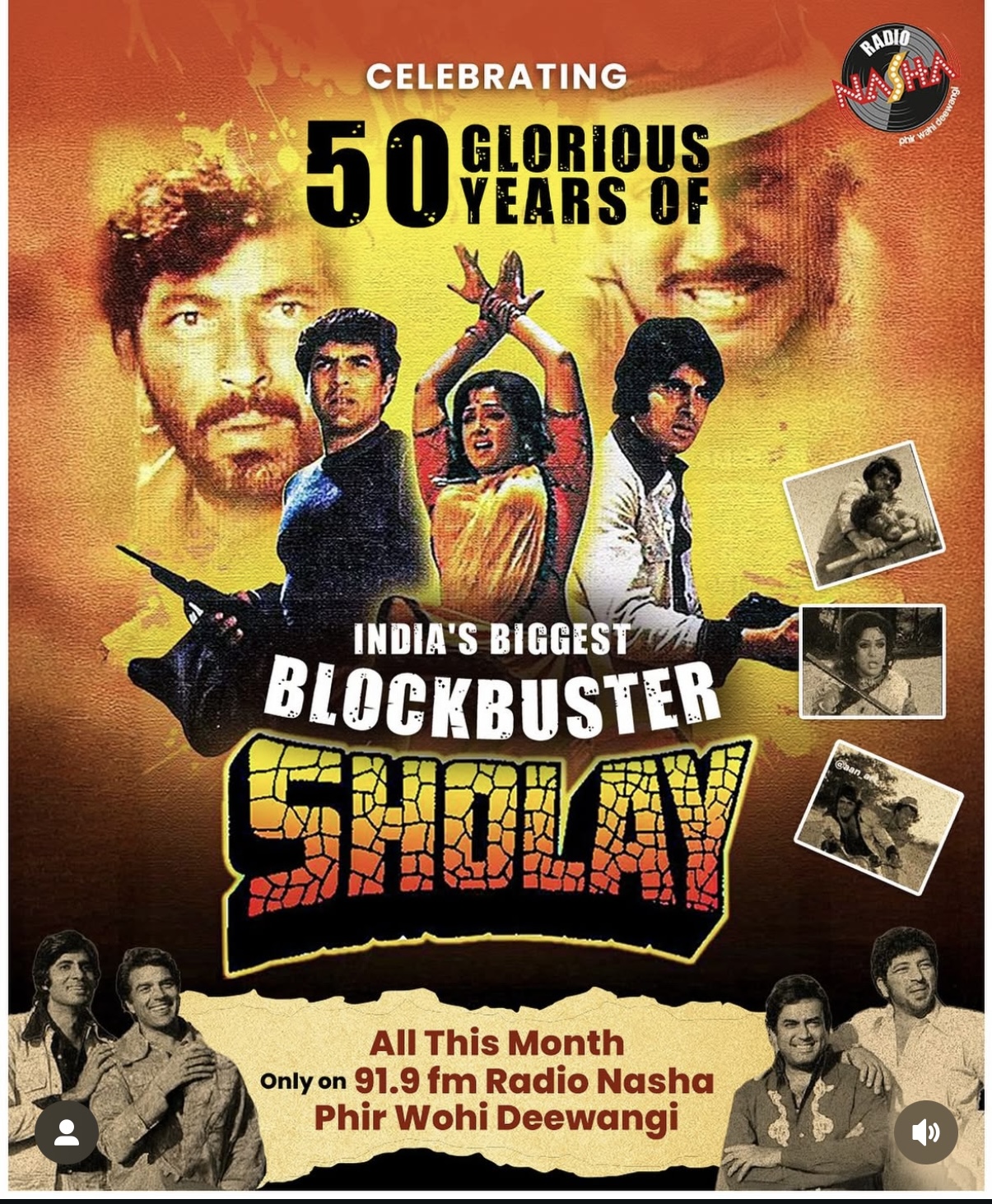 Sholay fifty years on under starlight: comedy to heartbreak, action to tragedy
